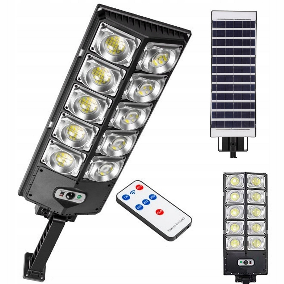 Pouličné svietidlo 1200 W 4500 lm na solárne napájanie